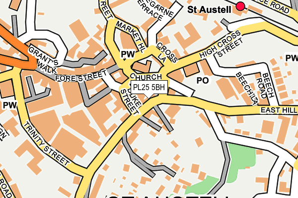 PL25 5BH map - OS OpenMap – Local (Ordnance Survey)