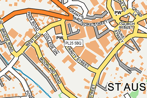 PL25 5BQ map - OS OpenMap – Local (Ordnance Survey)