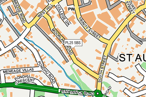 PL25 5BS map - OS OpenMap – Local (Ordnance Survey)