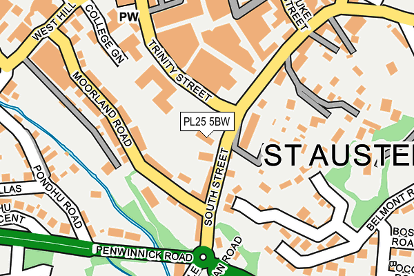 PL25 5BW map - OS OpenMap – Local (Ordnance Survey)