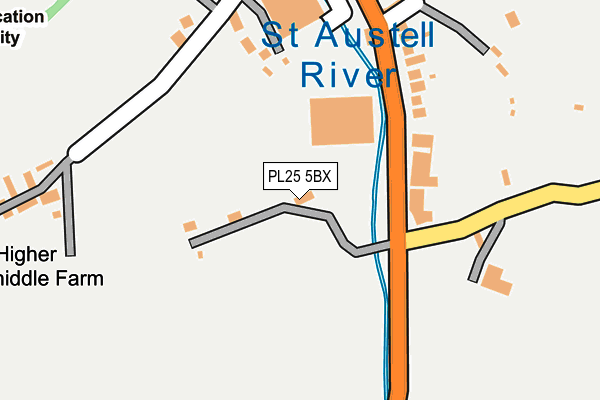 PL25 5BX map - OS OpenMap – Local (Ordnance Survey)