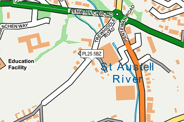 PL25 5BZ map - OS OpenMap – Local (Ordnance Survey)