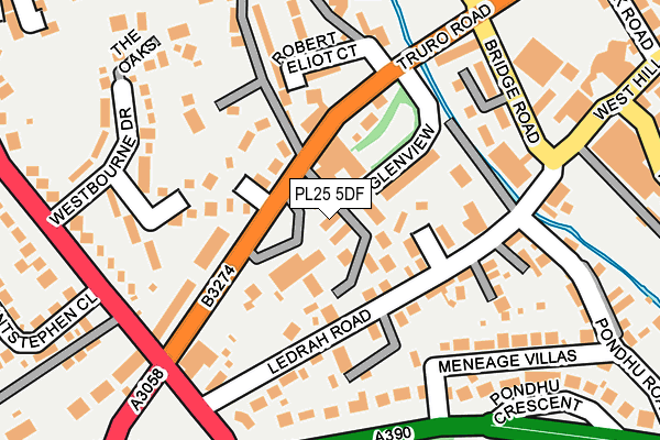 PL25 5DF map - OS OpenMap – Local (Ordnance Survey)