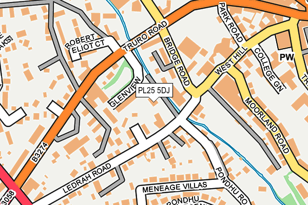 PL25 5DJ map - OS OpenMap – Local (Ordnance Survey)