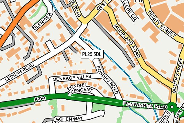 PL25 5DL map - OS OpenMap – Local (Ordnance Survey)