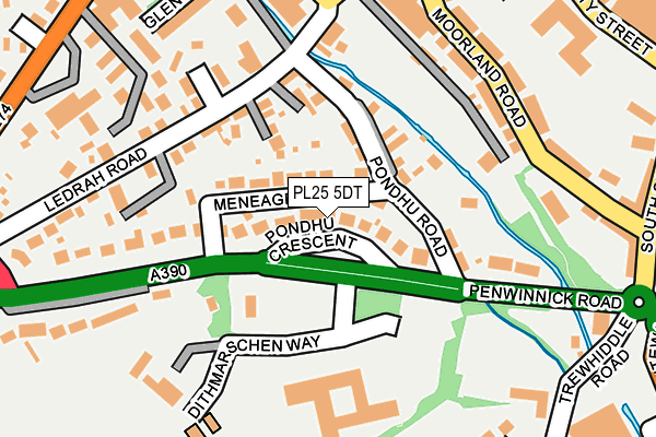 PL25 5DT map - OS OpenMap – Local (Ordnance Survey)