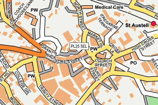 PL25 5EL map - OS OpenMap – Local (Ordnance Survey)