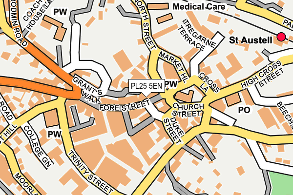 PL25 5EN map - OS OpenMap – Local (Ordnance Survey)