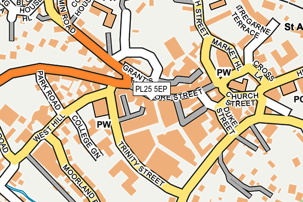 PL25 5EP map - OS OpenMap – Local (Ordnance Survey)