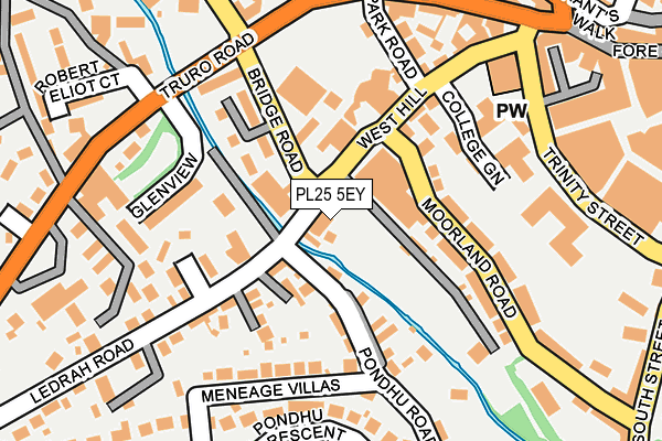PL25 5EY map - OS OpenMap – Local (Ordnance Survey)