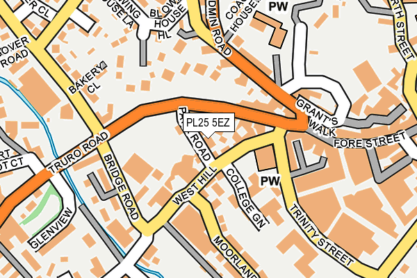 PL25 5EZ map - OS OpenMap – Local (Ordnance Survey)