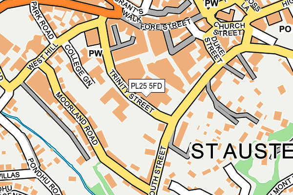 PL25 5FD map - OS OpenMap – Local (Ordnance Survey)