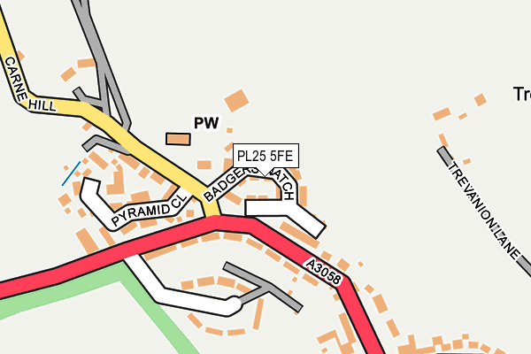 PL25 5FE map - OS OpenMap – Local (Ordnance Survey)