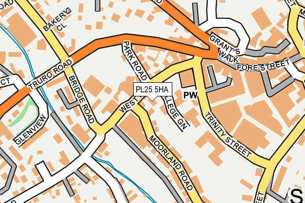 PL25 5HA map - OS OpenMap – Local (Ordnance Survey)