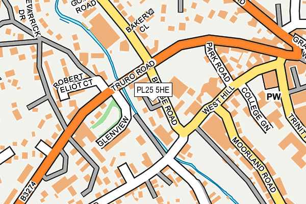 PL25 5HE map - OS OpenMap – Local (Ordnance Survey)
