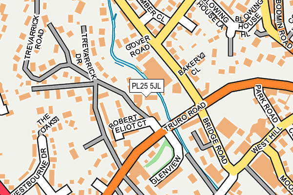 PL25 5JL map - OS OpenMap – Local (Ordnance Survey)