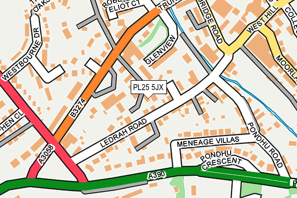 PL25 5JX map - OS OpenMap – Local (Ordnance Survey)