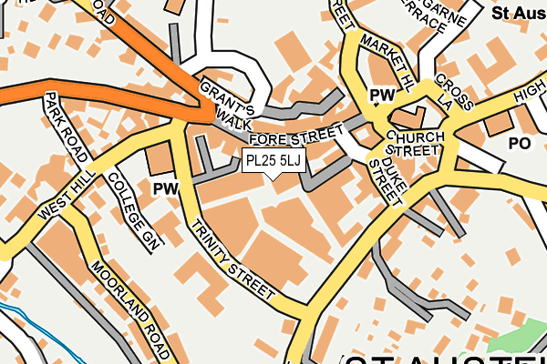 PL25 5LJ map - OS OpenMap – Local (Ordnance Survey)