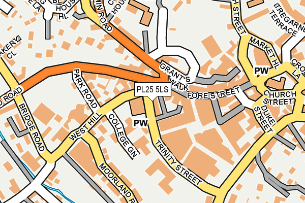 PL25 5LS map - OS OpenMap – Local (Ordnance Survey)