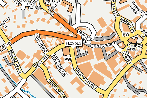 Map of ACTION HEATING CORNWALL LTD at local scale