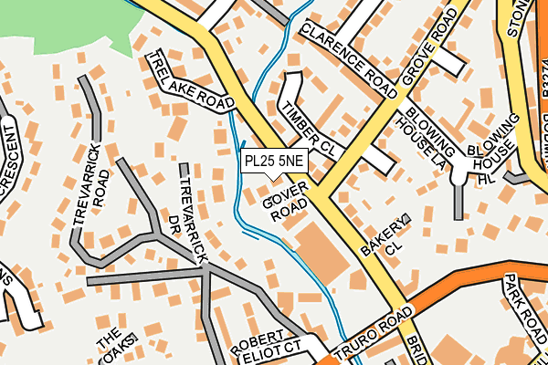 PL25 5NE map - OS OpenMap – Local (Ordnance Survey)