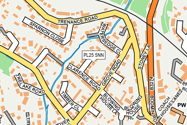 PL25 5NN map - OS OpenMap – Local (Ordnance Survey)