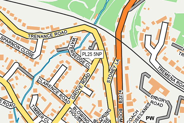 PL25 5NP map - OS OpenMap – Local (Ordnance Survey)