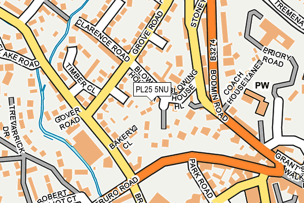 PL25 5NU map - OS OpenMap – Local (Ordnance Survey)