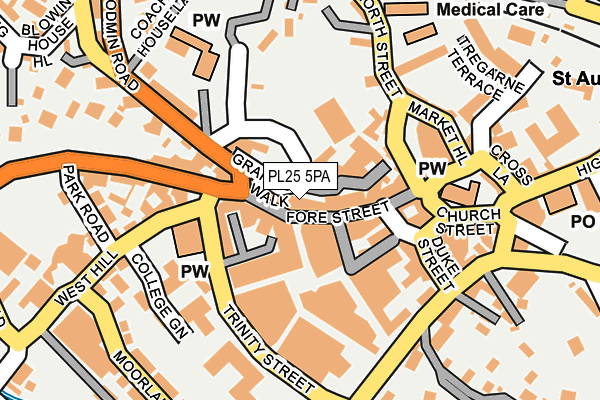 PL25 5PA map - OS OpenMap – Local (Ordnance Survey)