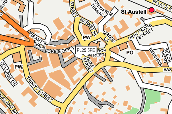PL25 5PE map - OS OpenMap – Local (Ordnance Survey)