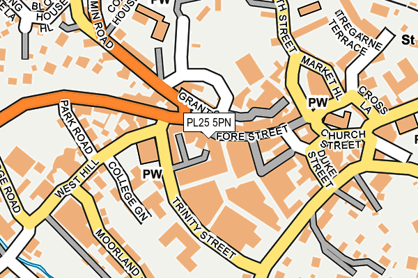 PL25 5PN map - OS OpenMap – Local (Ordnance Survey)