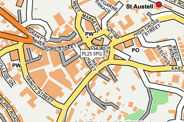 PL25 5PQ map - OS OpenMap – Local (Ordnance Survey)