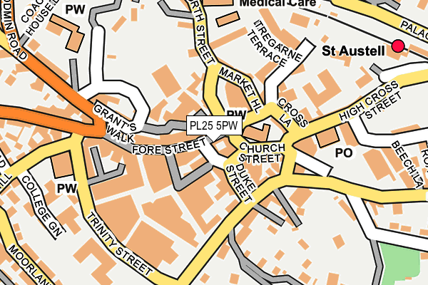 PL25 5PW map - OS OpenMap – Local (Ordnance Survey)