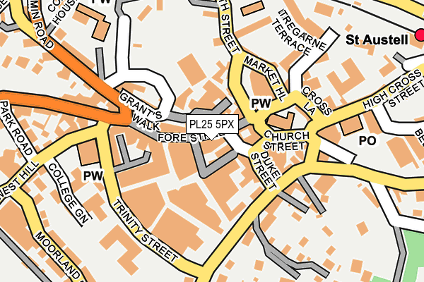 PL25 5PX map - OS OpenMap – Local (Ordnance Survey)