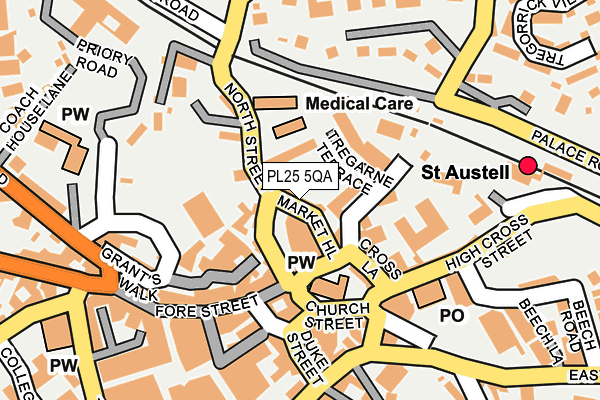 PL25 5QA map - OS OpenMap – Local (Ordnance Survey)