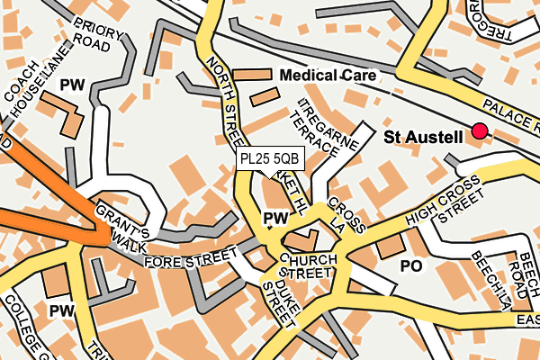 PL25 5QB map - OS OpenMap – Local (Ordnance Survey)