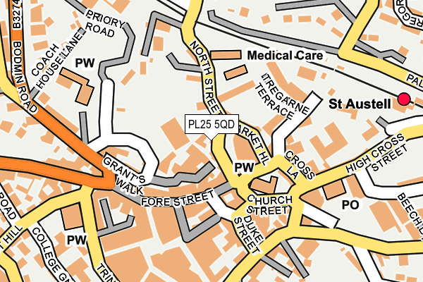 PL25 5QD map - OS OpenMap – Local (Ordnance Survey)