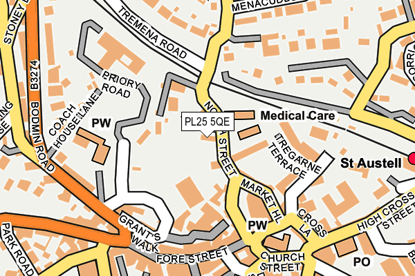 PL25 5QE map - OS OpenMap – Local (Ordnance Survey)