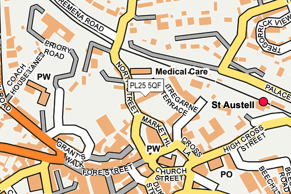 PL25 5QF map - OS OpenMap – Local (Ordnance Survey)