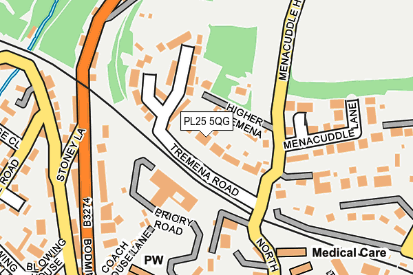 PL25 5QG map - OS OpenMap – Local (Ordnance Survey)