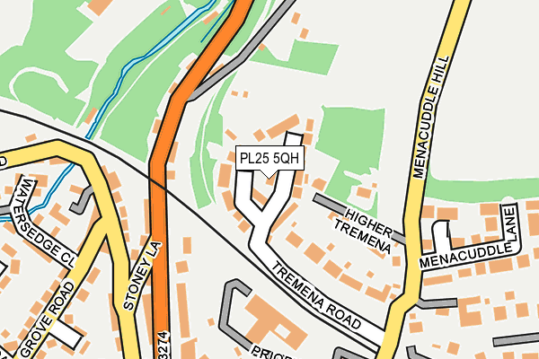 PL25 5QH map - OS OpenMap – Local (Ordnance Survey)