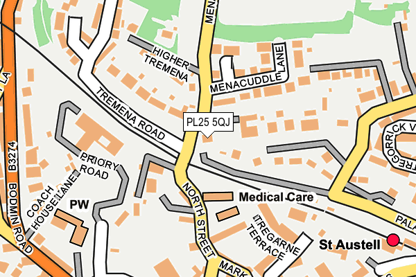 PL25 5QJ map - OS OpenMap – Local (Ordnance Survey)