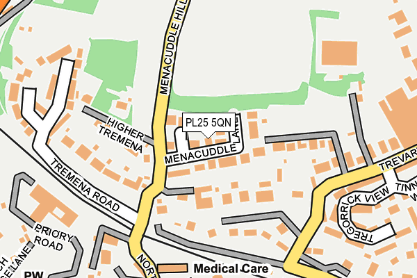 PL25 5QN map - OS OpenMap – Local (Ordnance Survey)