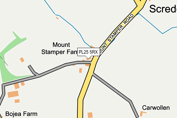 PL25 5RX map - OS OpenMap – Local (Ordnance Survey)