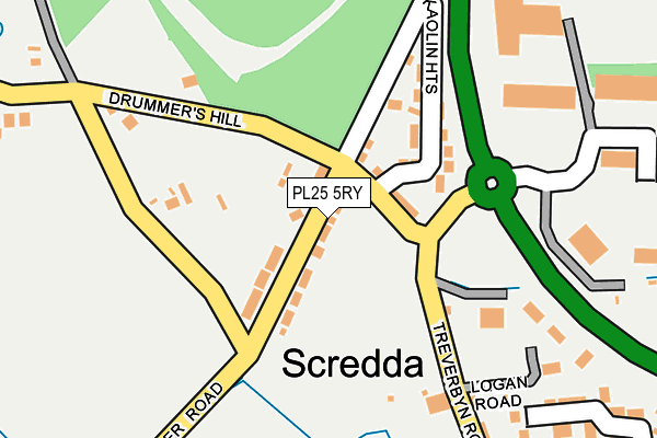 PL25 5RY map - OS OpenMap – Local (Ordnance Survey)