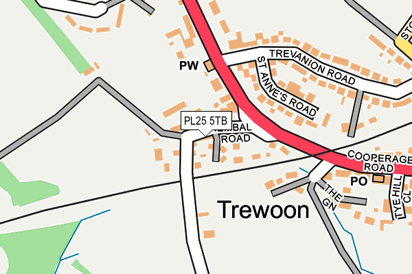 PL25 5TB map - OS OpenMap – Local (Ordnance Survey)