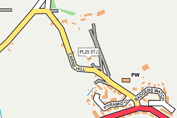 PL25 5TJ map - OS OpenMap – Local (Ordnance Survey)