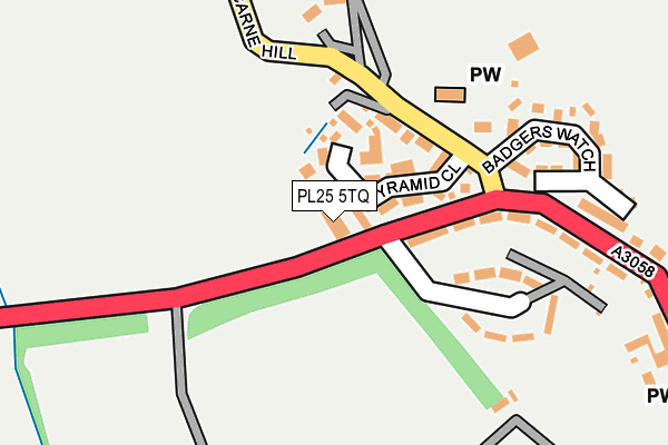 PL25 5TQ map - OS OpenMap – Local (Ordnance Survey)