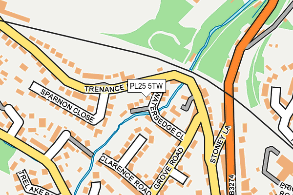 PL25 5TW map - OS OpenMap – Local (Ordnance Survey)