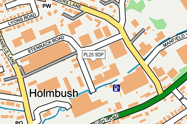 PL25 9DP map - OS OpenMap – Local (Ordnance Survey)